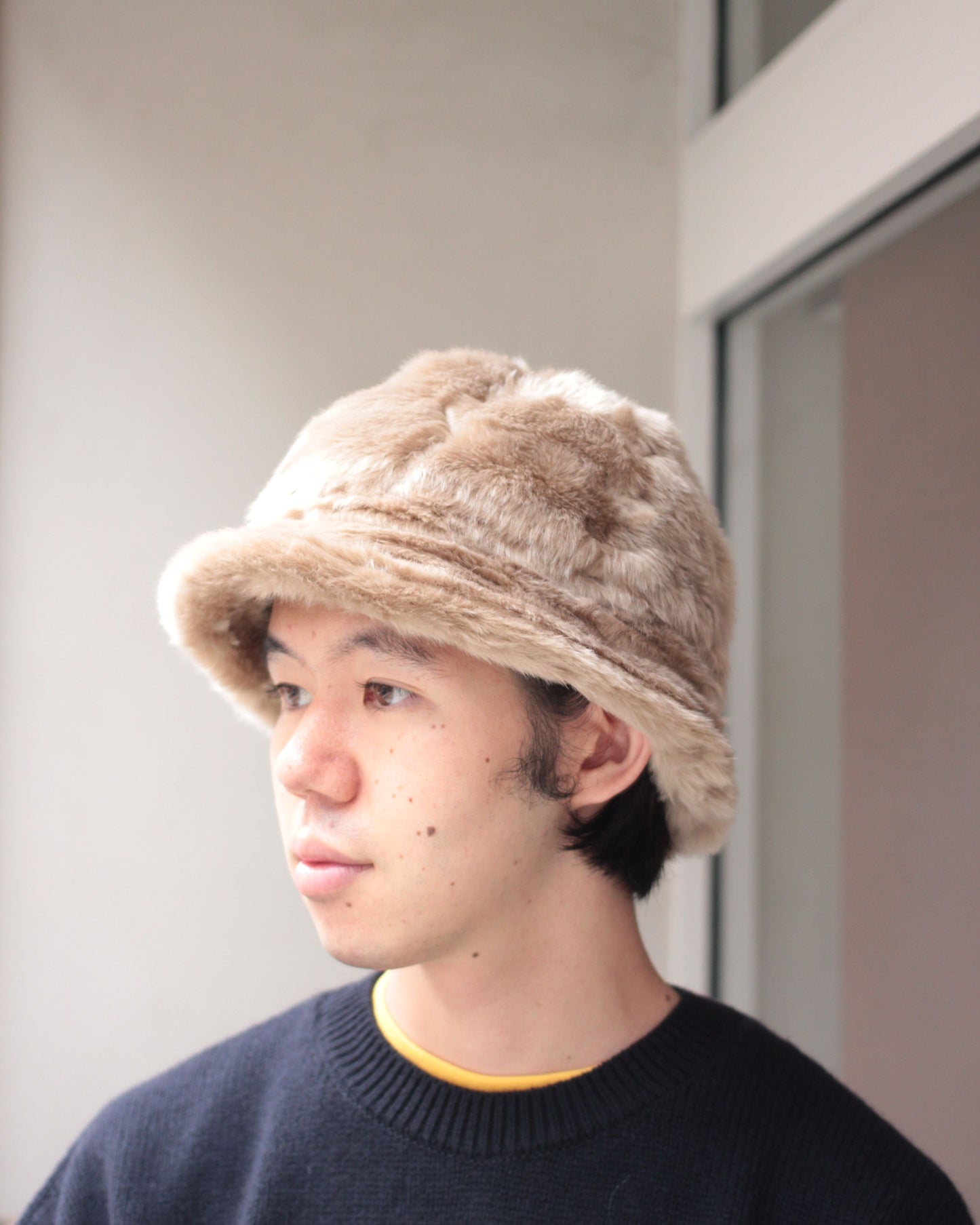 kijimatakayuki / FAUX FUR 4PANEL HAT "BROWN"