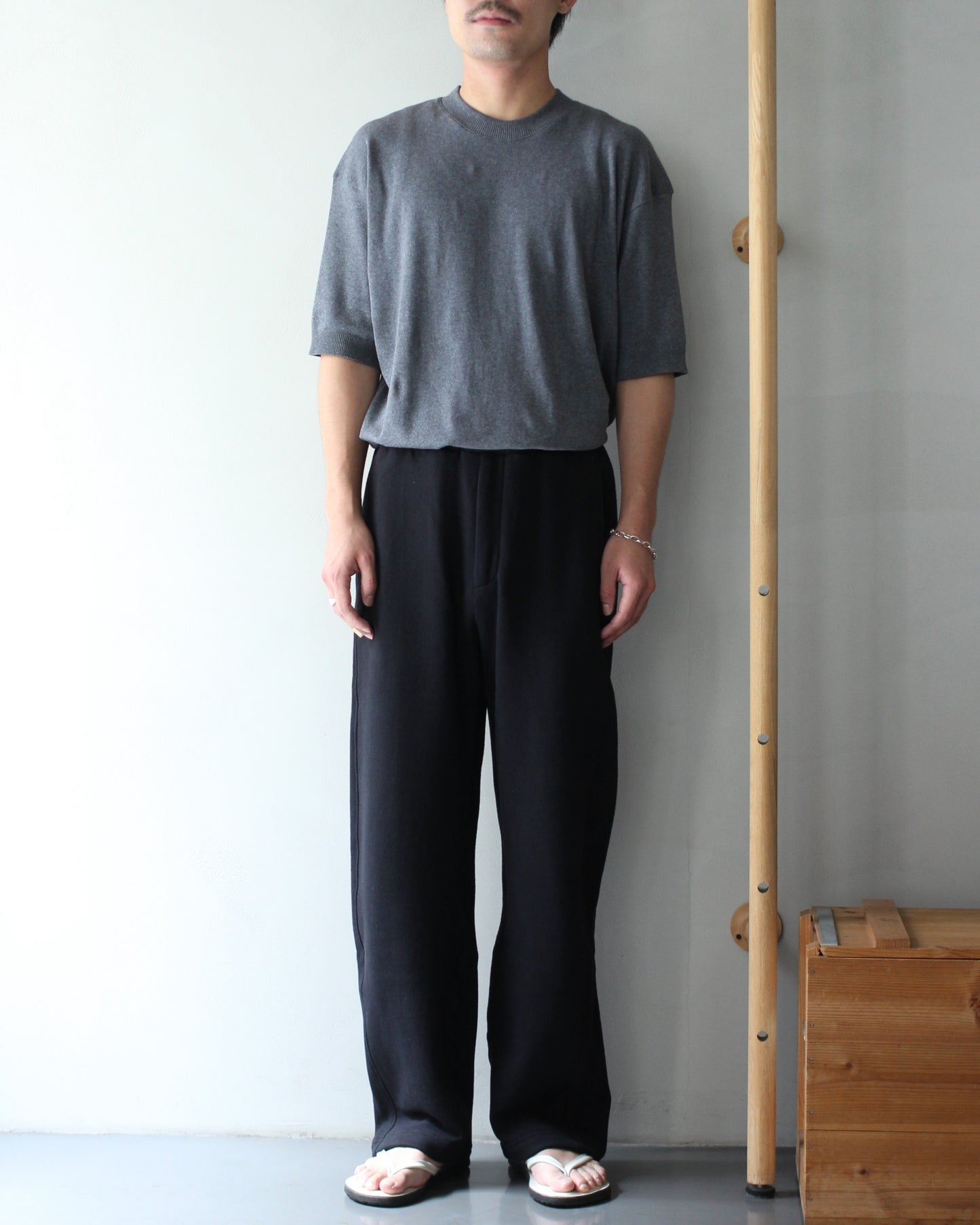 ssstein/LOOPWHEEL COTTON SWEAT PANTS  "BLACK"