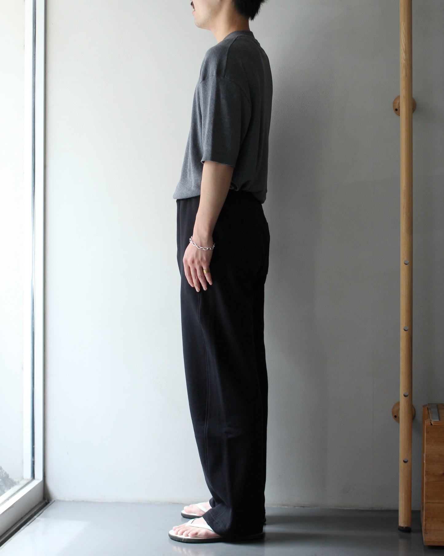 ssstein/LOOPWHEEL COTTON SWEAT PANTS  "BLACK"