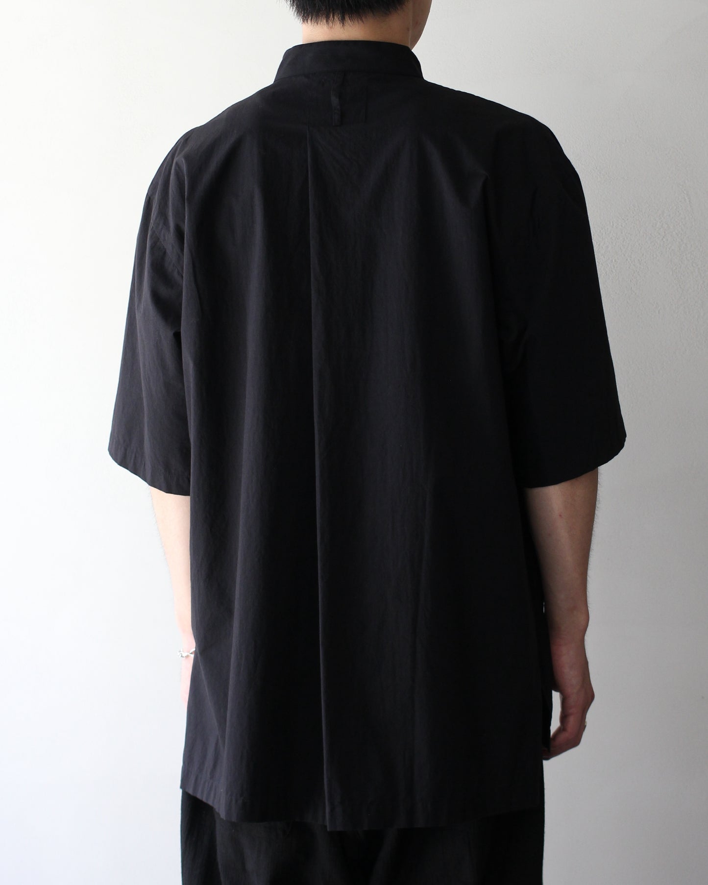 SOWBOW(蒼氓)/ type : K FRONT TUCK PULLOVER SHIRTS "BLACK"