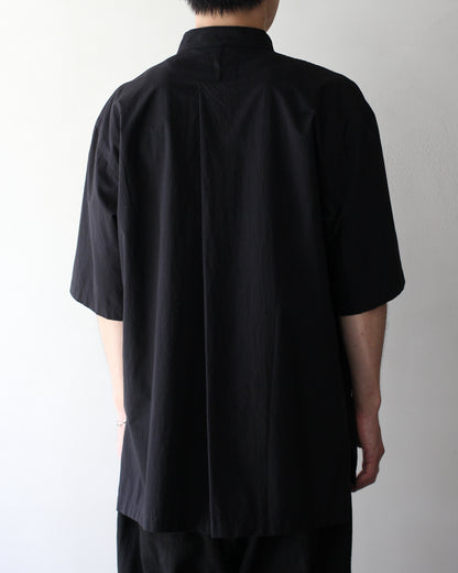SOWBOW(蒼氓)/ type : K FRONT TUCK PULLOVER SHIRTS "BLACK"