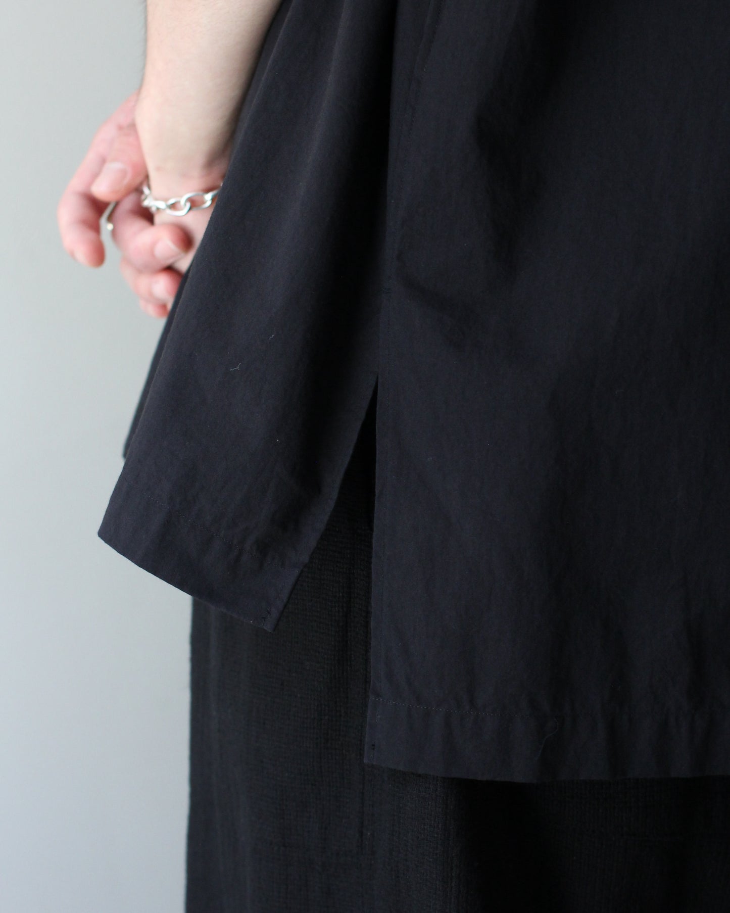 SOWBOW(蒼氓)/ type : K FRONT TUCK PULLOVER SHIRTS "BLACK"