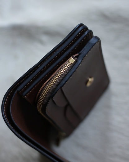 forme/Short wallet Sealskin×DOUBLE "Black×Brown"