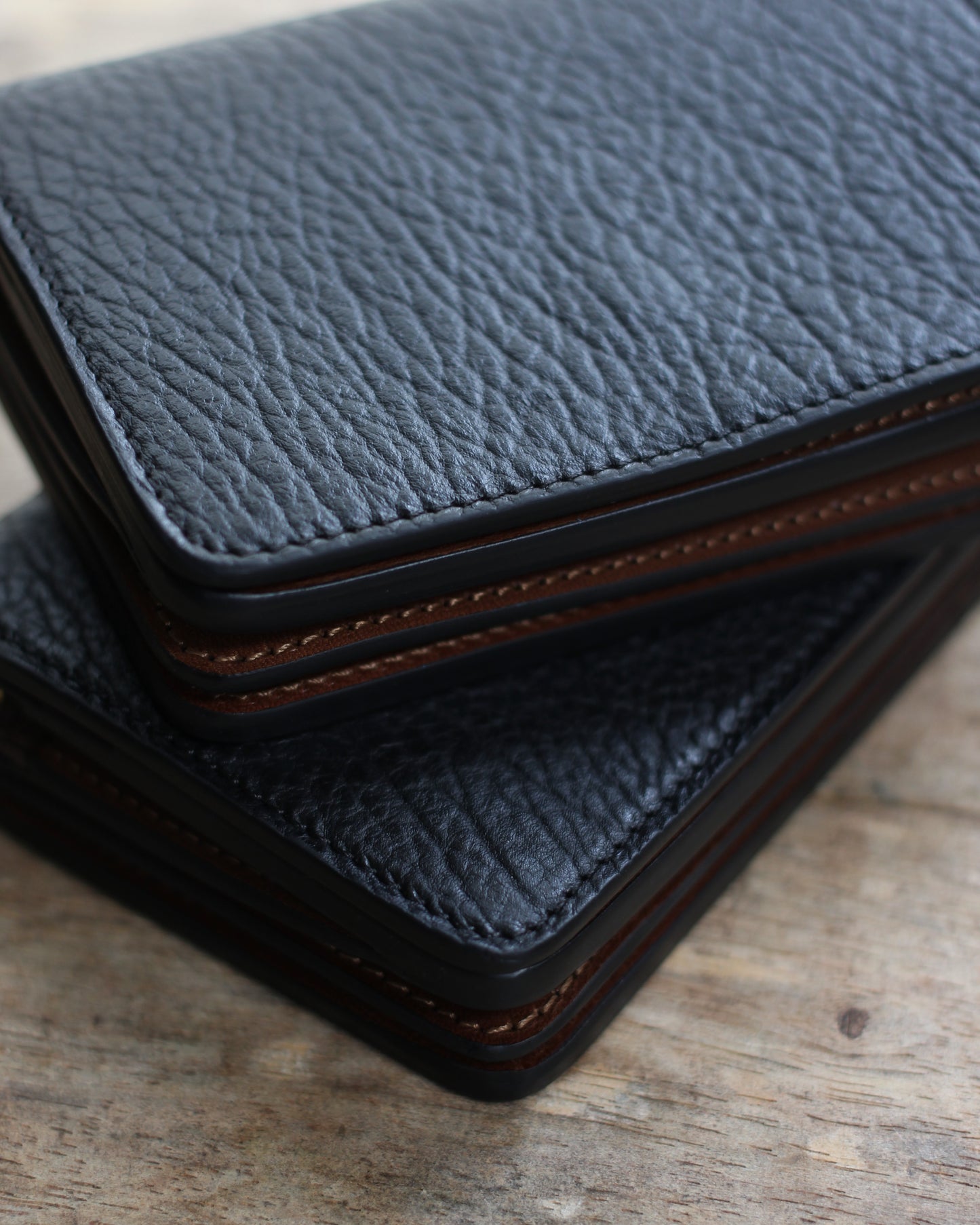 forme/Short wallet Sealskin×DOUBLE "Black×Brown"
