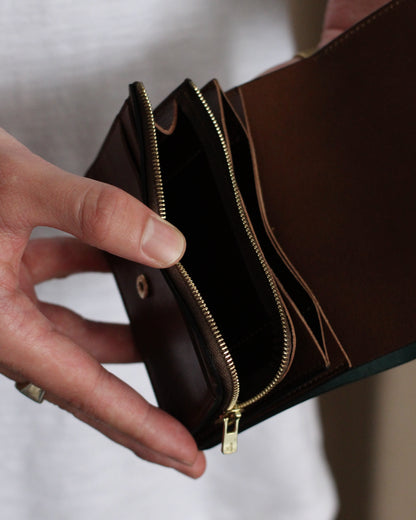 forme/Short wallet Cordovan×DOUBLE "Black×Brown"