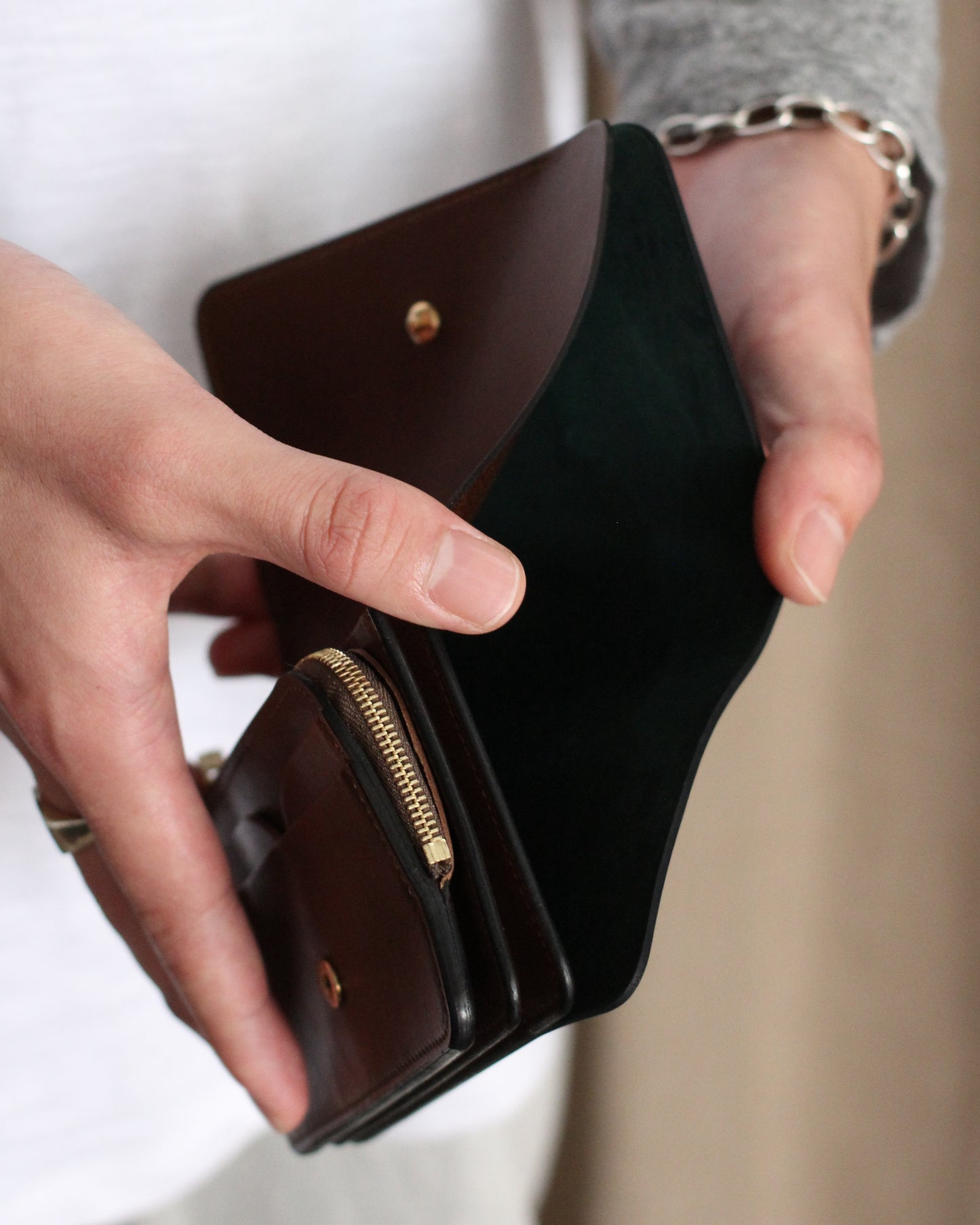 forme/Short wallet Cordovan×DOUBLE "Black×Brown"