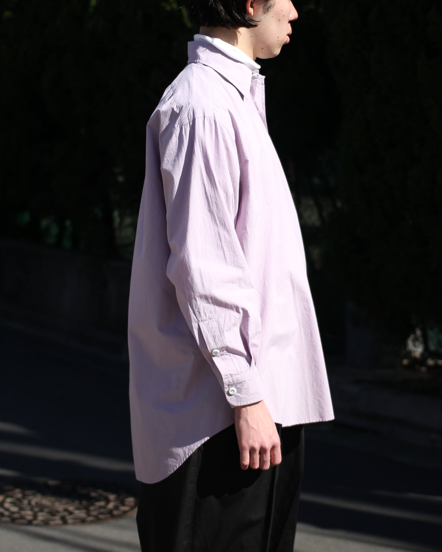 SOWBOW(蒼氓)/ROUND BOTTOM RC SHIRT"PURPLE"