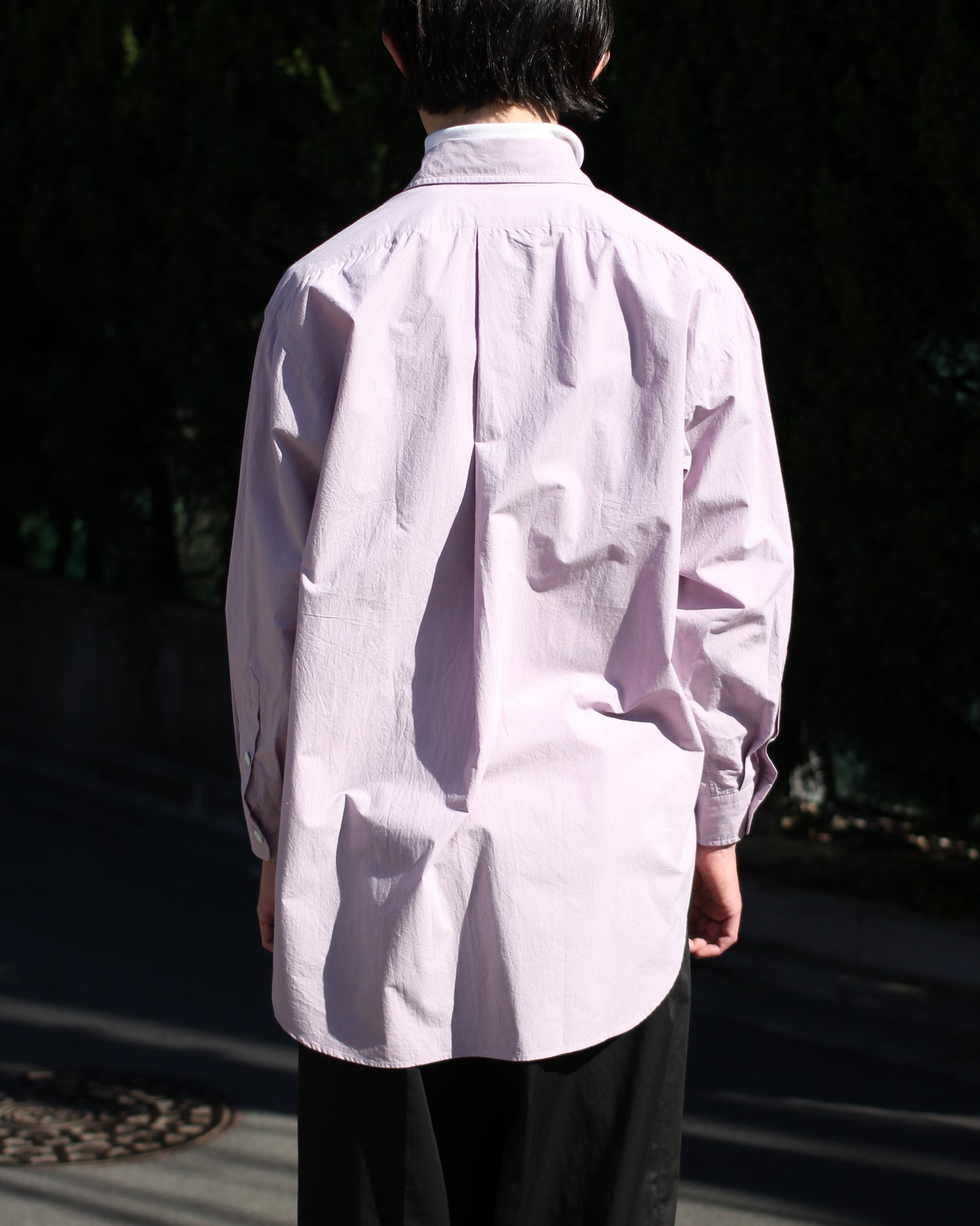 SOWBOW(蒼氓)/ROUND BOTTOM RC SHIRT"PURPLE"