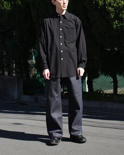 SOWBOW(蒼氓)/ROUND BOTTOM RC SHIRT"BLACK"