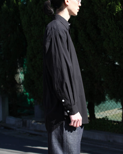 SOWBOW(蒼氓)/ROUND BOTTOM RC SHIRT"BLACK"