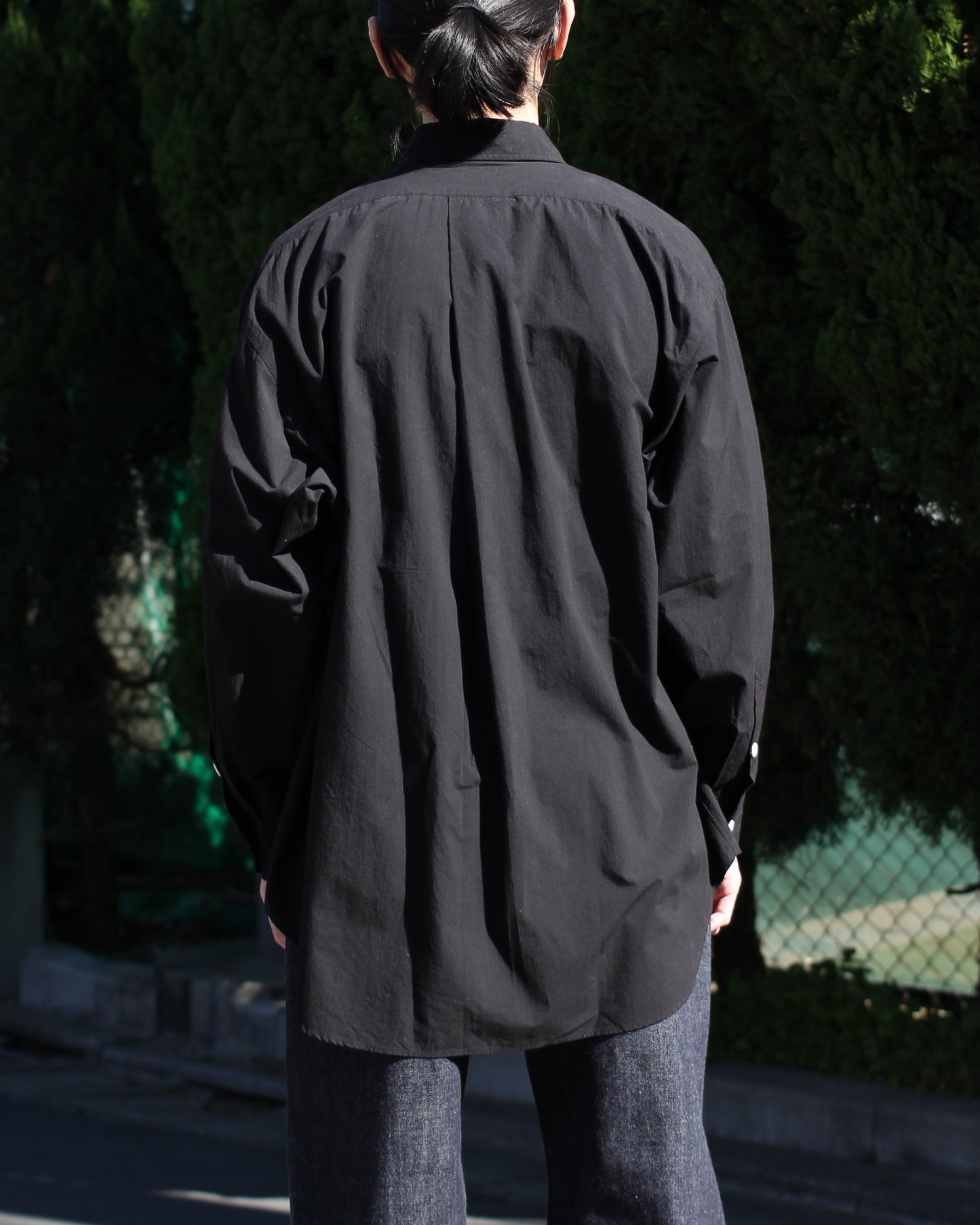 SOWBOW(蒼氓)/ROUND BOTTOM RC SHIRT"BLACK"