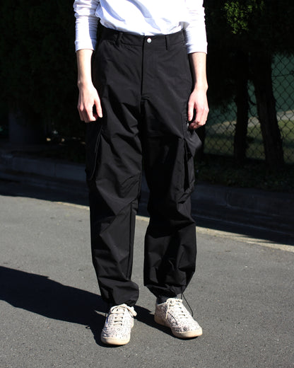 MATSUFUJI/Water Repellent Wide Cargo Trousers"BLACK"