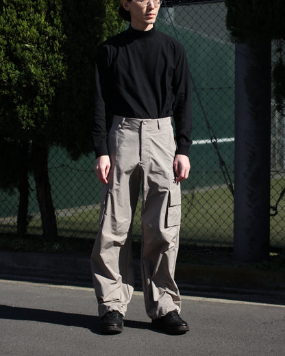 MATSUFUJI/Water Repellent Wide Cargo Trousers"GREIGE"