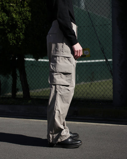 MATSUFUJI/Water Repellent Wide Cargo Trousers"GREIGE"