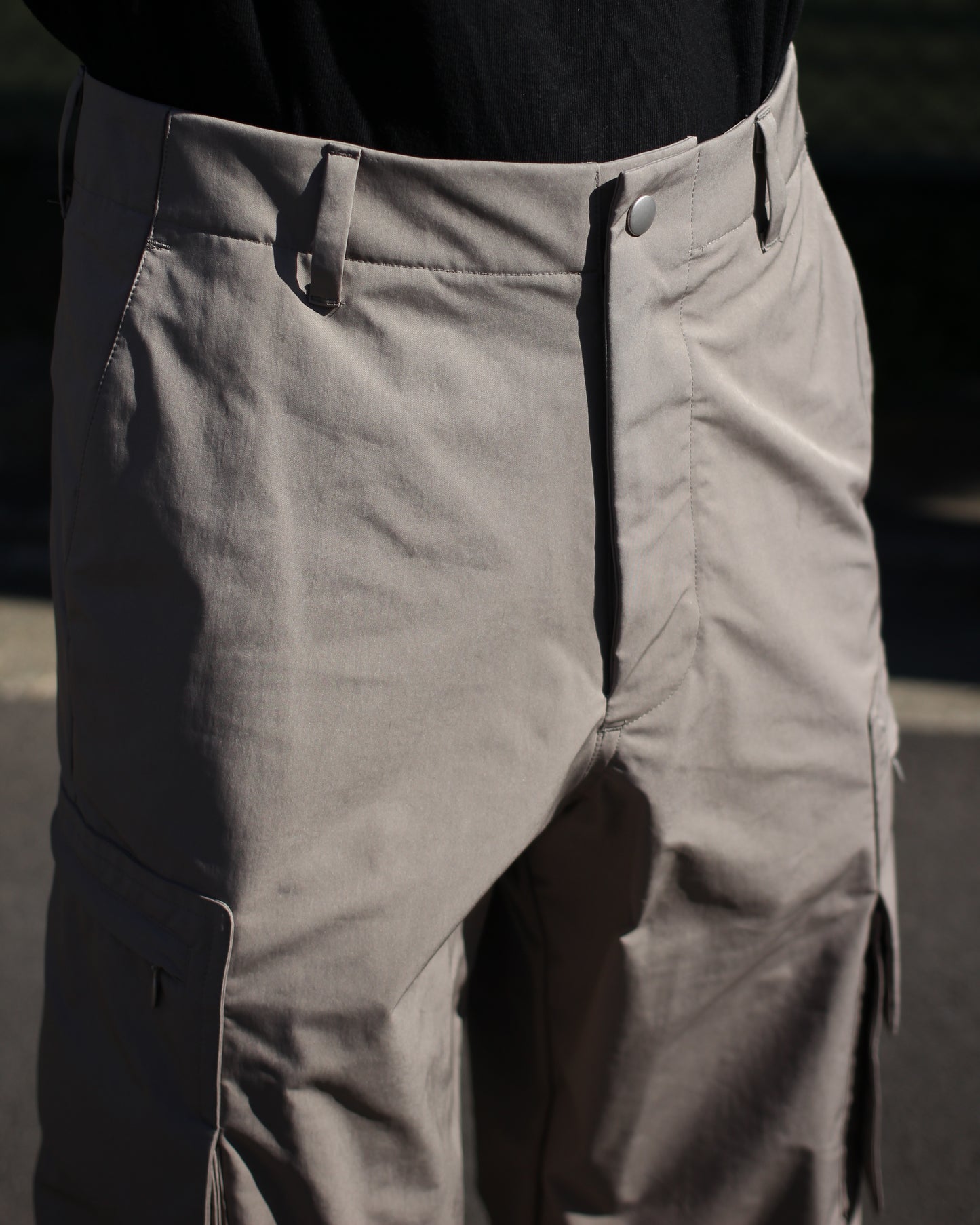 MATSUFUJI/Water Repellent Wide Cargo Trousers"GREIGE"