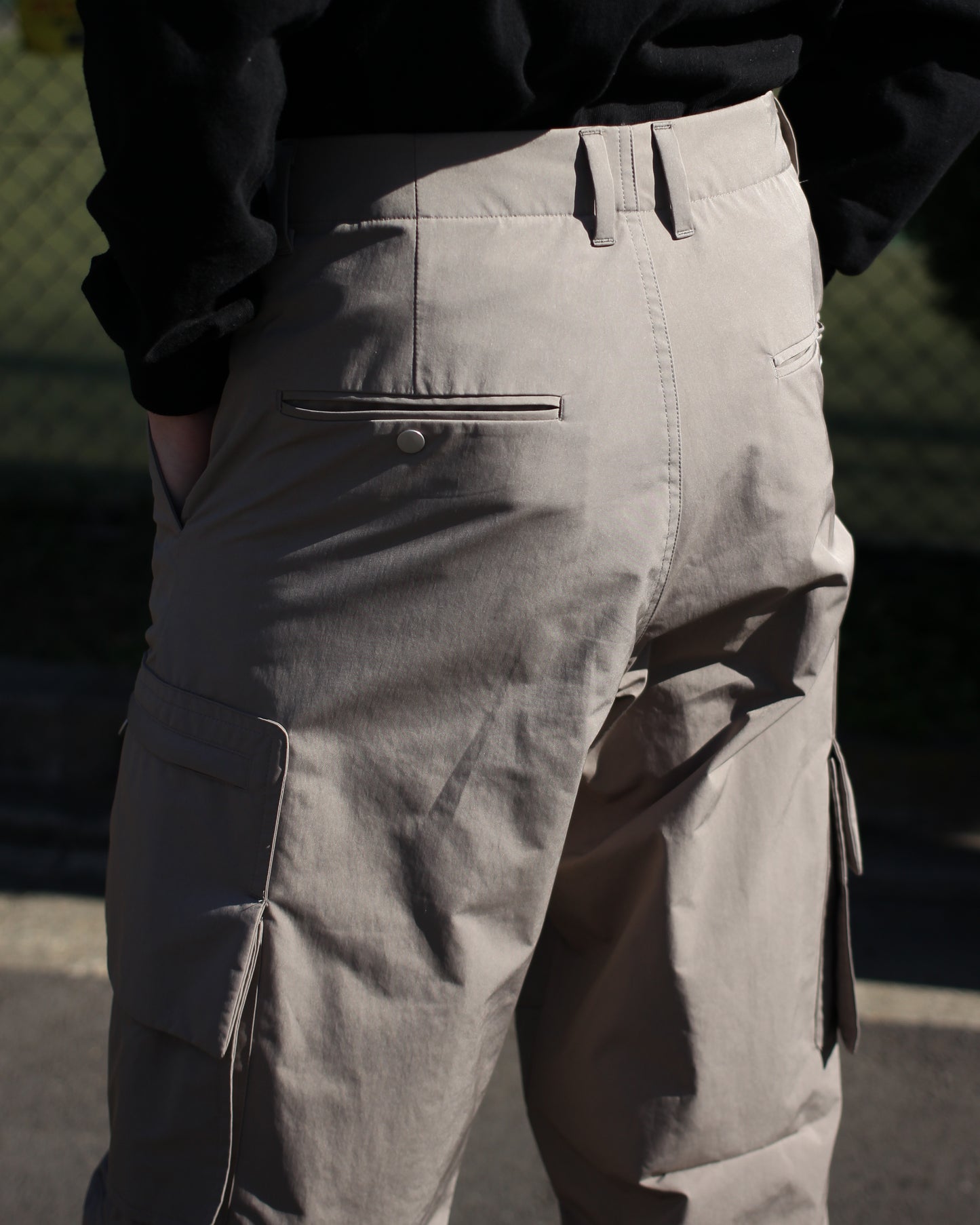 MATSUFUJI/Water Repellent Wide Cargo Trousers"GREIGE"