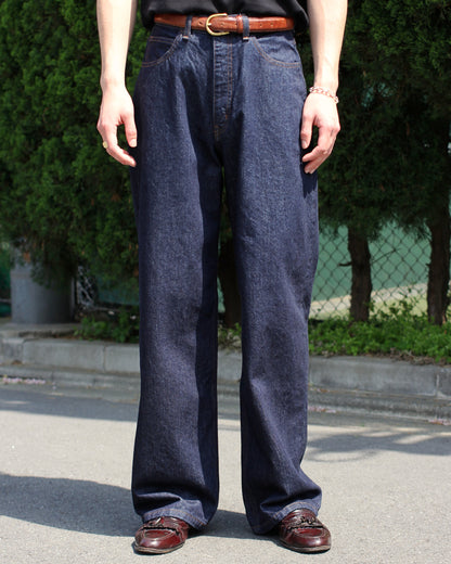 REVERBERATE/DENIM PANTS - WIDE"INDIGO"