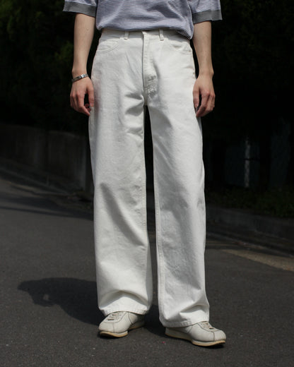REVERBERATE/DENIM PANTS - WIDE"WHITE"