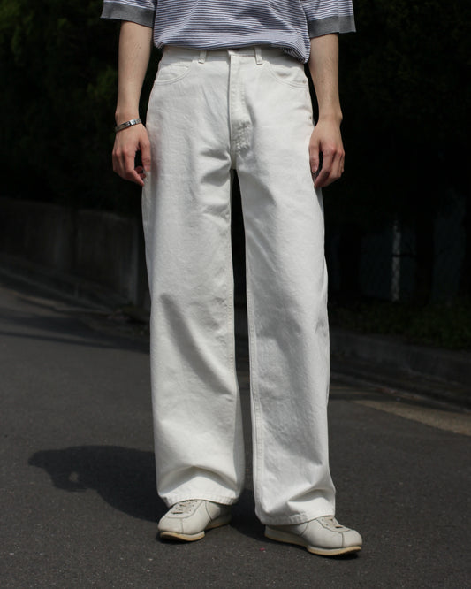 REVERBERATE/DENIM PANTS - WIDE"WHITE"