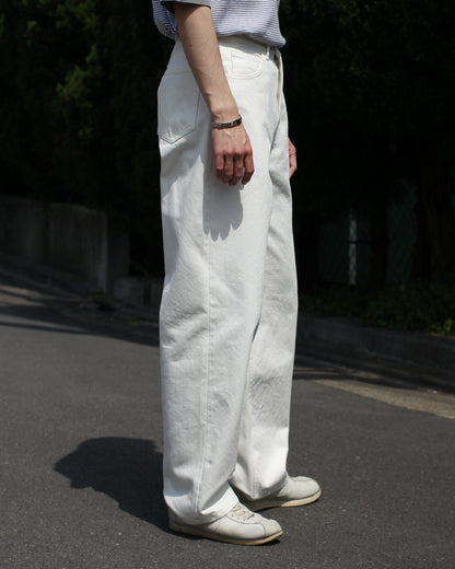 REVERBERATE/DENIM PANTS - WIDE"WHITE"