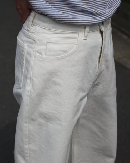REVERBERATE/DENIM PANTS - WIDE"WHITE"