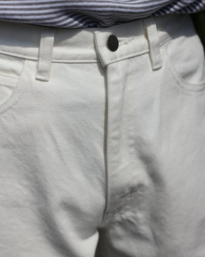 REVERBERATE/DENIM PANTS - WIDE"WHITE"