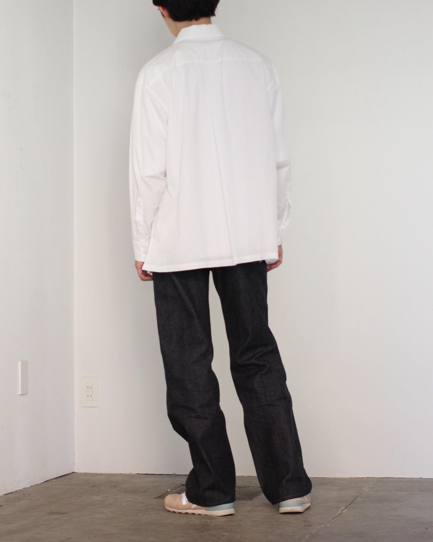 SOWBOW(蒼氓)/ONE PIECE COLLAR SHIRT（ワンピースカラーシャツ）"WHITE"