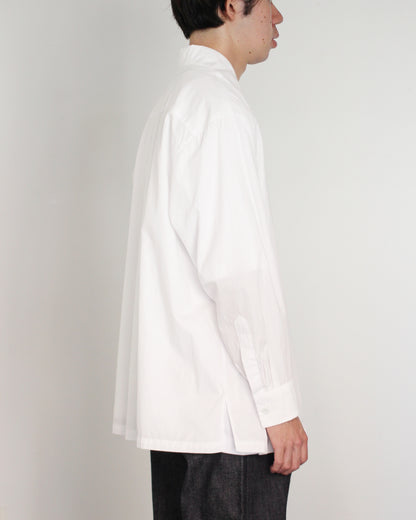 SOWBOW(蒼氓)/ONE PIECE COLLAR SHIRT（ワンピースカラーシャツ）"WHITE"