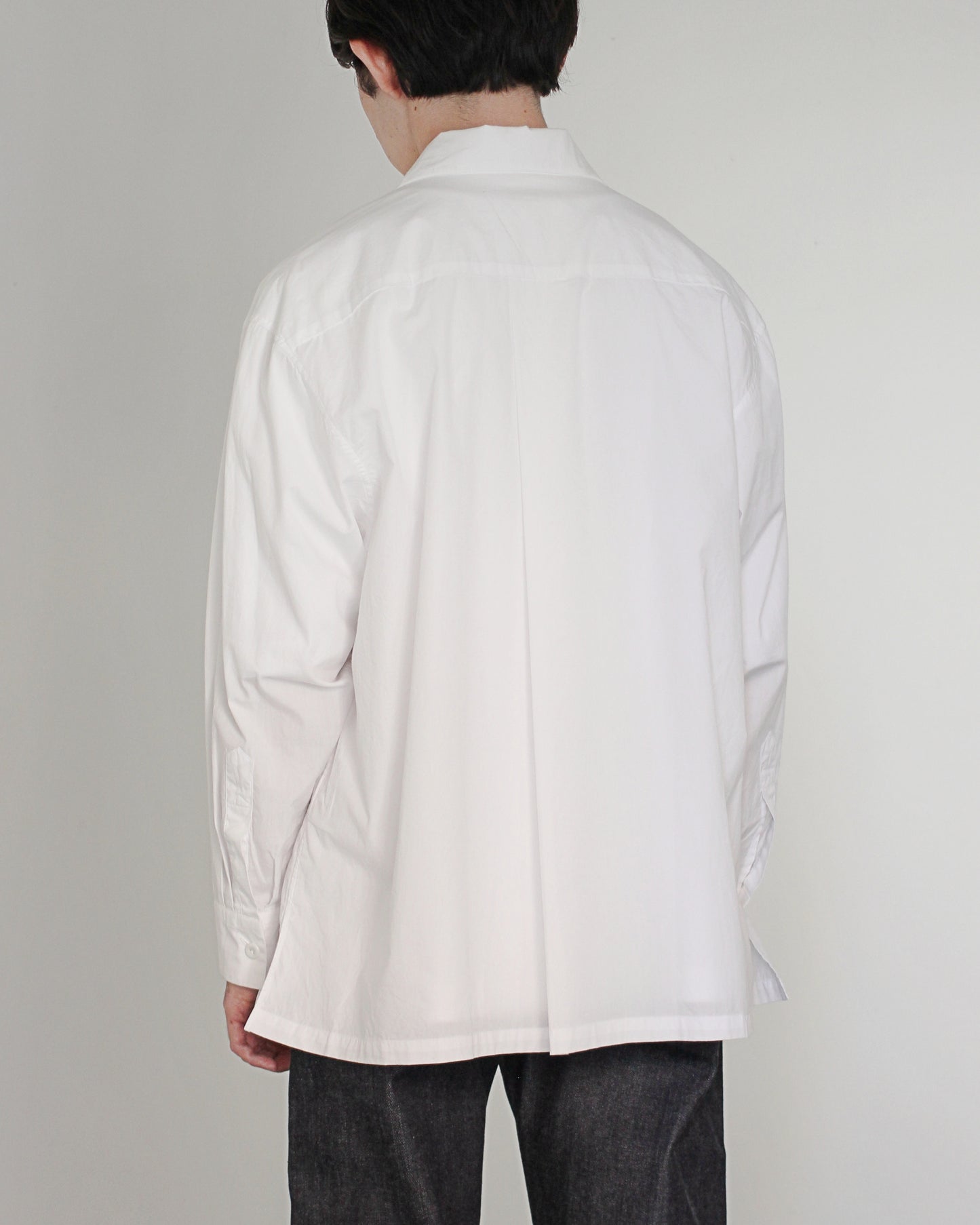 SOWBOW(蒼氓)/ONE PIECE COLLAR SHIRT（ワンピースカラーシャツ）"WHITE"