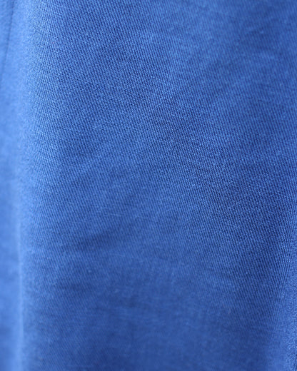 ULTERIOR/RAYON LINEN TWILL HALF-ZIP SHIRT"BLUE"
