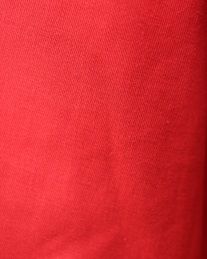 ULTERIOR/RAYON LINEN TWILL HALF-ZIP SHIRT"RED"