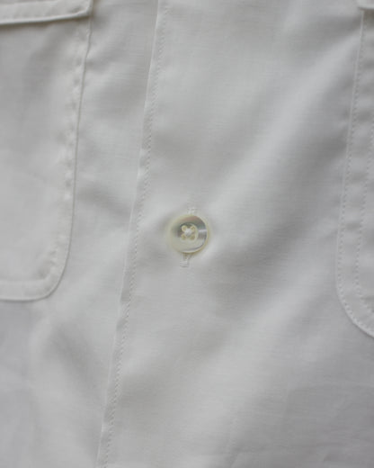 ULTERIOR/SILKY SOFT TWILL O/C SHIRT"OFF WHITE"