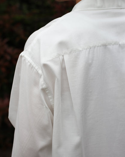 ULTERIOR/SILKY SOFT TWILL O/C SHIRT"OFF WHITE"
