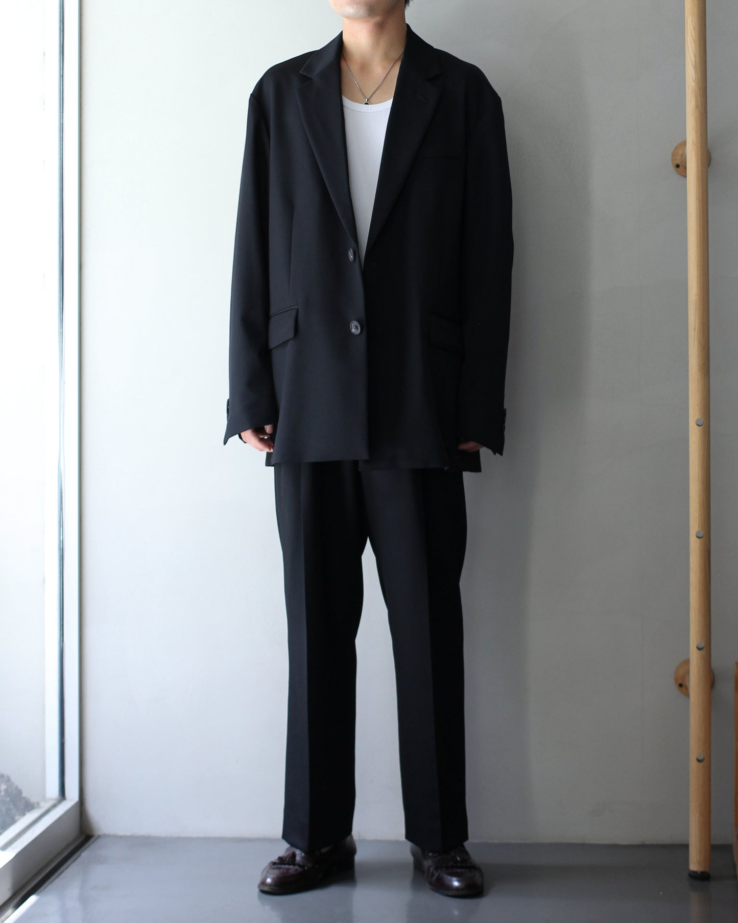 ssstein/OVERSIZED SINGLE BREASTED JACKET "BLACK"