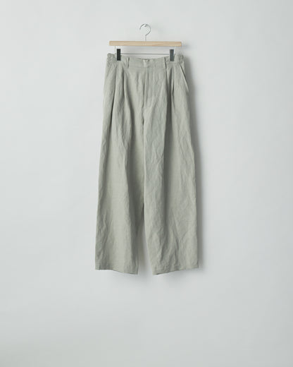 ssstein/LI/NY POPLIN WIDE EASY TROUSERS "BEIGE GREY"