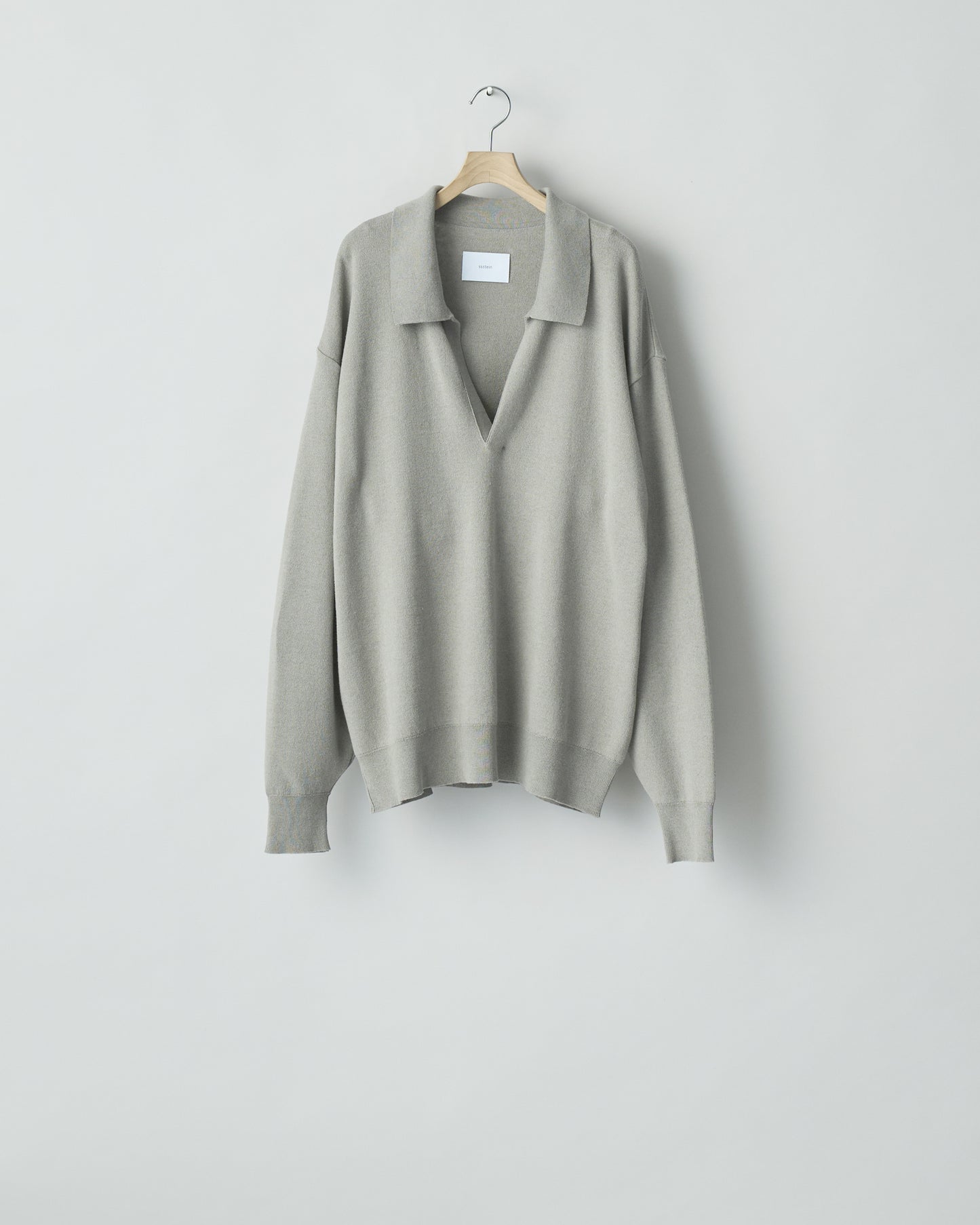 ssstein/Cotton Cashmere Knit Skipper LS"TAUPE"