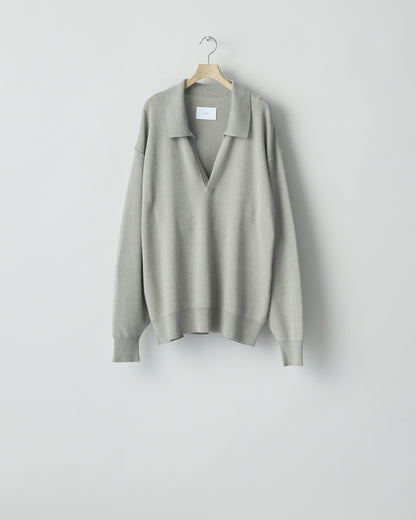 ssstein/Cotton Cashmere Knit Skipper LS"TAUPE"