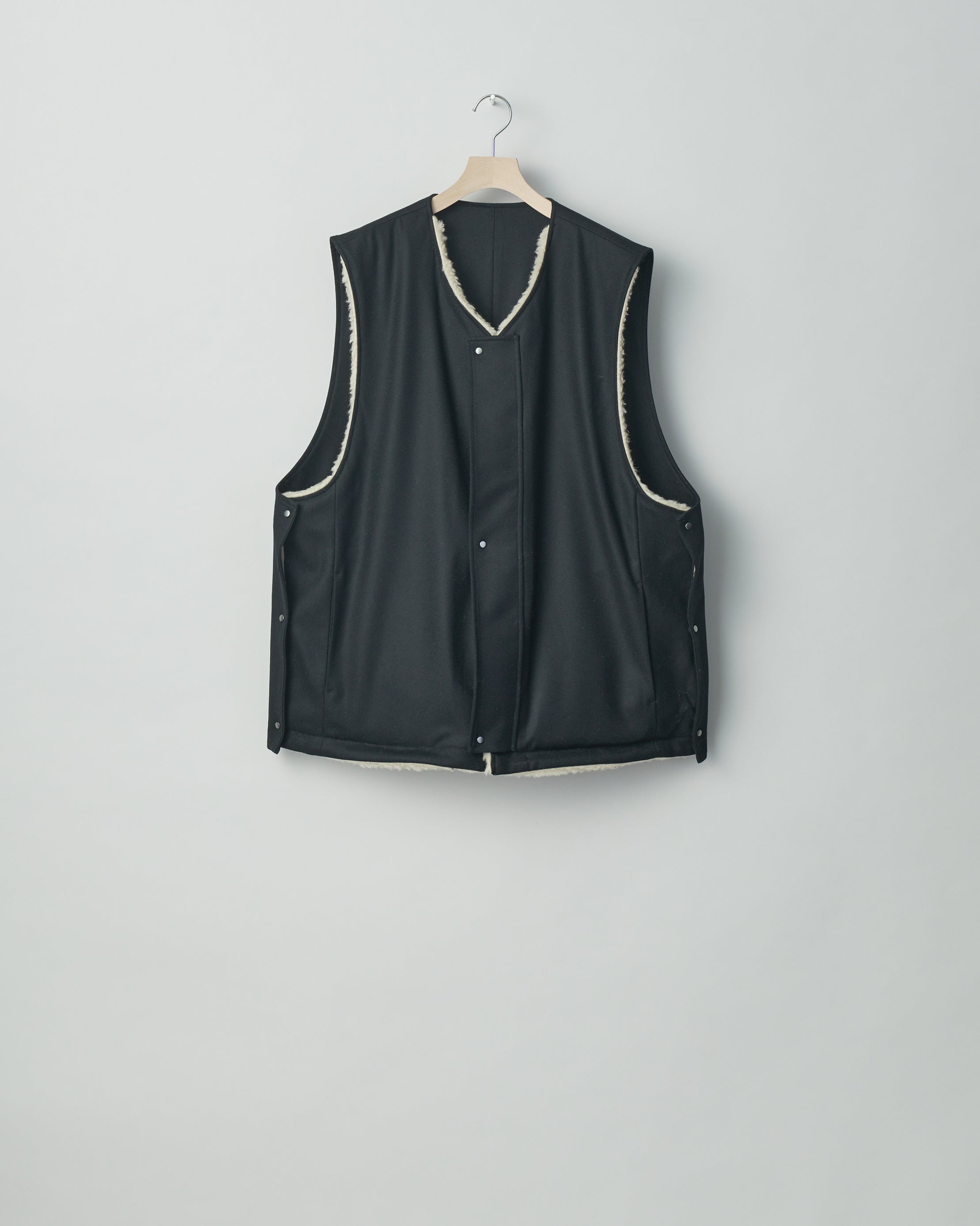 stein / WOOL FUR REVERSIBLE VEST 