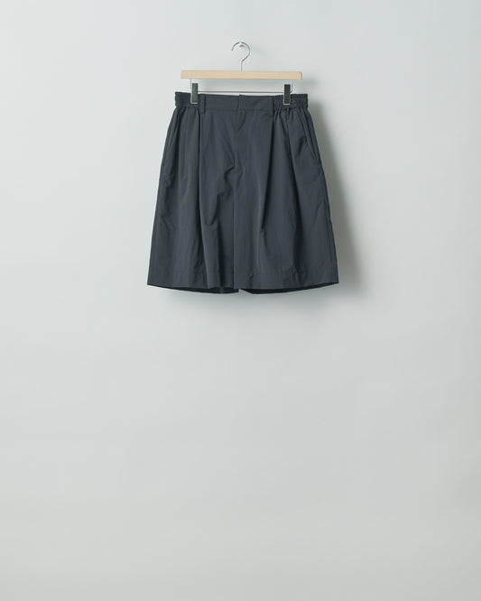 stein / WINDPROOF NYLON WIDE EASY SHORT TROUSERS  "BLACK"