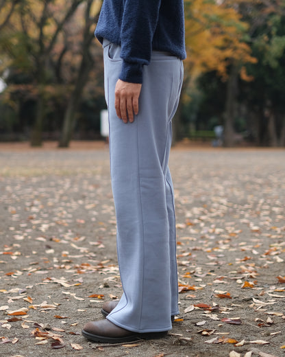 SAOR / Wide Semi-flare Sweat Trousers "Blue"