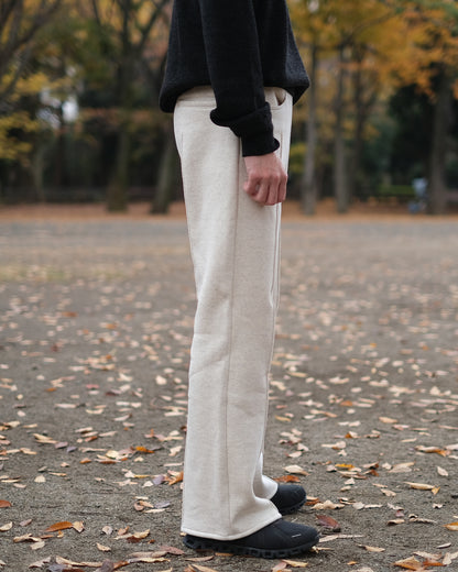 SAOR/Wide Semi-flare Sweat Trousers "White"