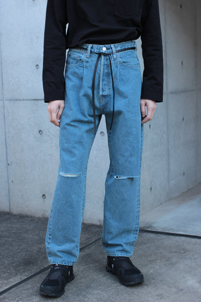 stein /  VINTAGE REPRODUCTION DAMAGE DENIM JEANS "INDIGO"
