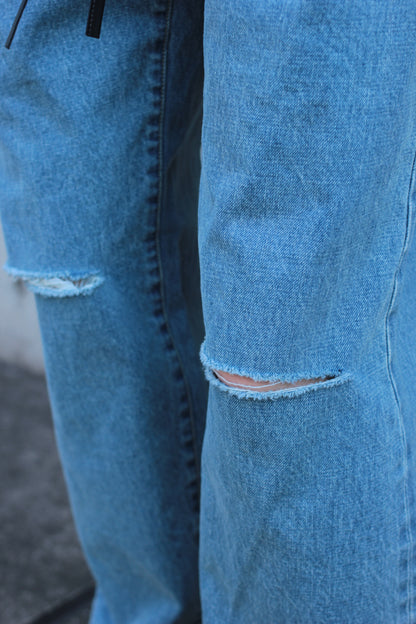 stein /  VINTAGE REPRODUCTION DAMAGE DENIM JEANS "INDIGO"