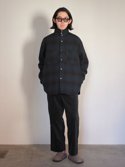 STABILIZER GNZ /  2-27CP(Quilt Lined Shirt Jacket) "NAVY × BLACK PLAID"