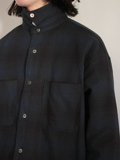 STABILIZER GNZ /  2-27CP(Quilt Lined Shirt Jacket) "NAVY × BLACK PLAID"