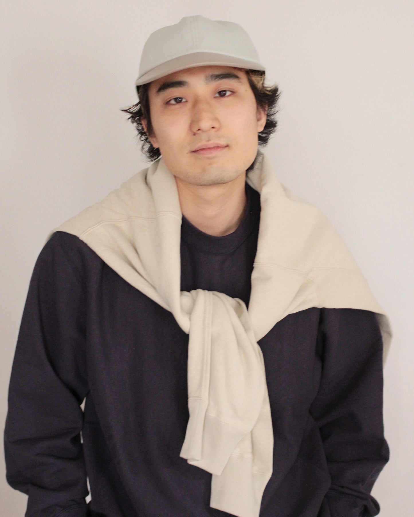 KIJIMA TAKAYUKI / POLY & LEATHER 6PANEL CAP "MINT GREEN×TAUPE" 231107
