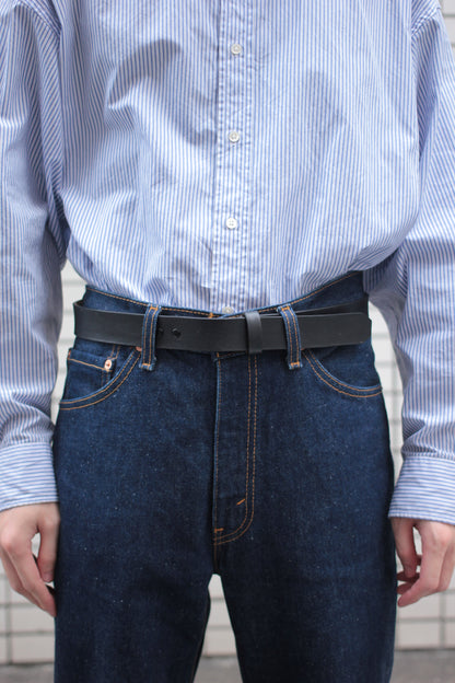 seven by seven（セブンバイセブン）HIDE BUCKLE LEATHER BELT "BLACK"