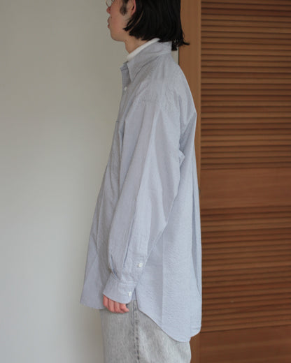 SOWBOW（蒼氓）/ ROUND BOTTOM RC SHIRT "NAVY PLD" SBSH07-15A