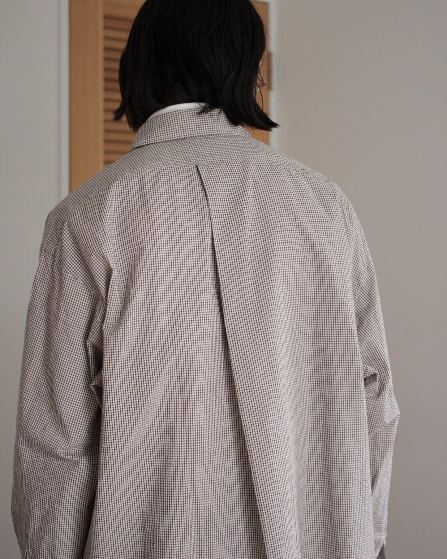 SOWBOW（蒼氓）/ ROUND BOTTOM RC SHIRT "BROWN PLD" SBSH07-15A