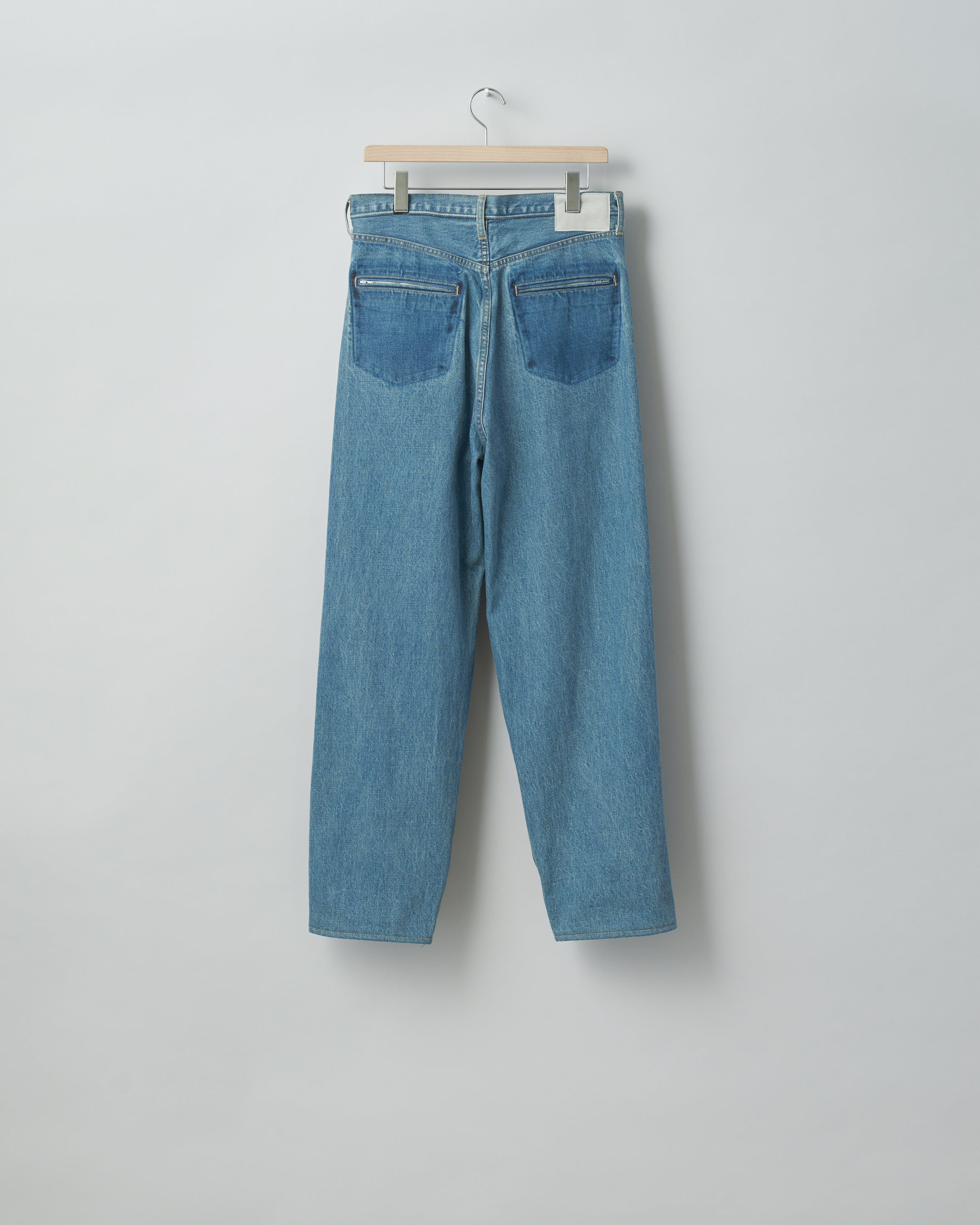 stein / LEATHER COMBINATION VINTAGE DENIM JEANS 